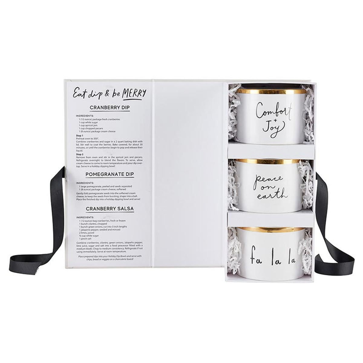 Set de 3 Tazones Eat, Dip & Be Merry
